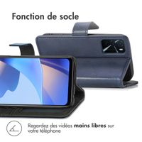 imoshion Étui de téléphone portefeuille Luxe Oppo A16(s) / A54s - Bleu foncé