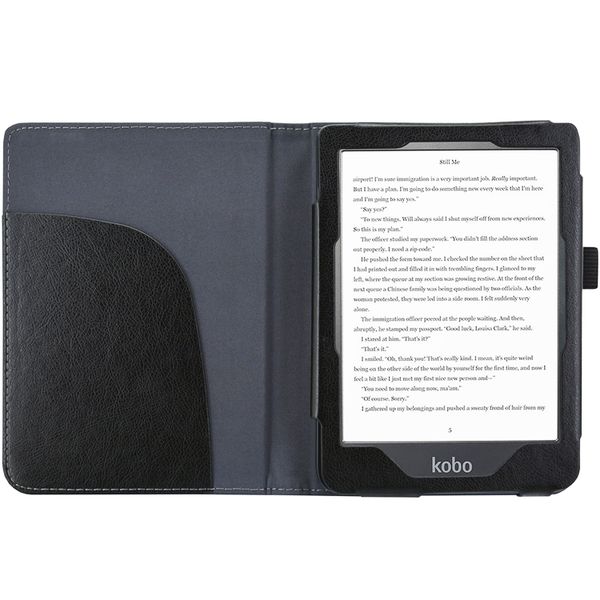 imoshion Etui portefeuille Luxe unie Kobo Clara HD - Noir