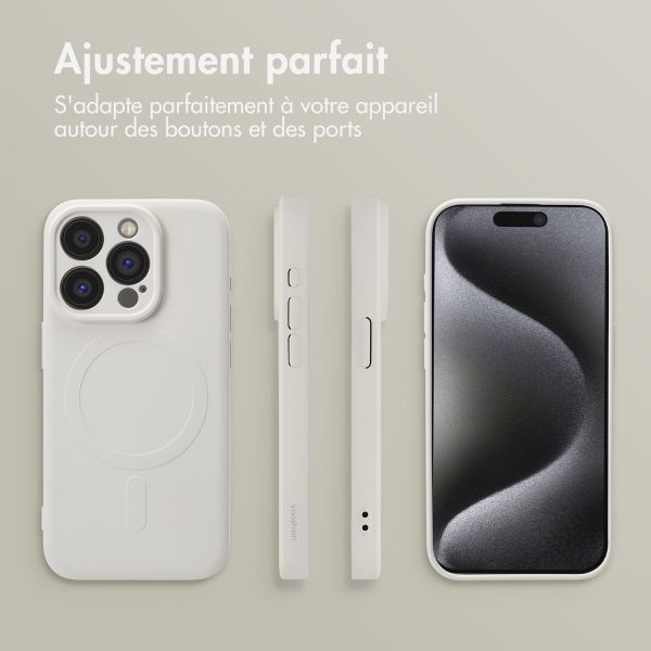 imoshion Coque Couleur avec MagSafe Apple iPhone 15 Pro - Beige