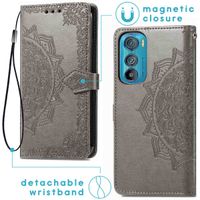 imoshion Etui de téléphone portefeuille Mandala Motorola Edge 30 - Gris