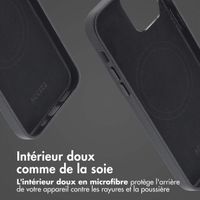 Accezz Coque arrière en cuir avec MagSafe Apple iPhone 12 (Pro) - Onyx Black