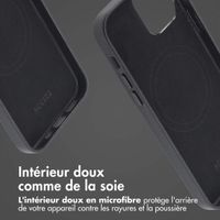 Accezz Coque arrière en cuir avec MagSafe iPhone 12 (Pro) - Onyx Black