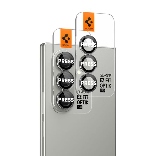 Spigen GLAStR EZ Fit Optik Pro Protection d'objectif de caméra (pack de 2) Samsung Galaxy Z Fold 7 - Noir