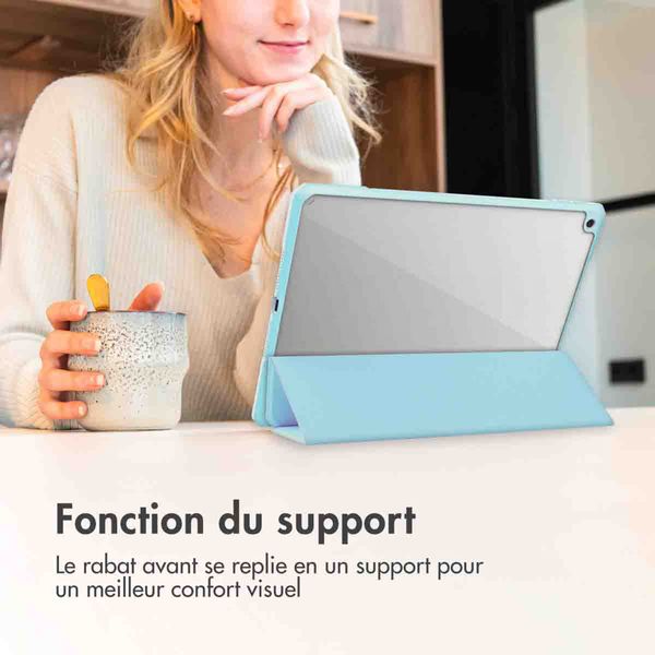 imoshion Coque tablette rigide Trifold Samsung Tab S10 Plus / Tab S9 FE Plus / Tab S9 Plus 12.4 pouces - Bleu clair