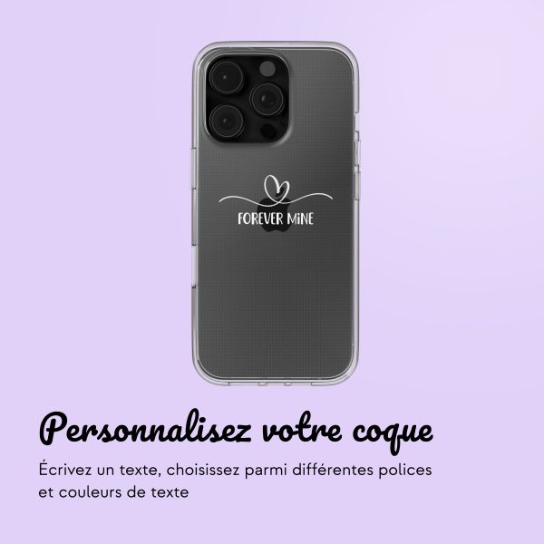 Coque personnalisée avec un cœur élégant iPhone 16 Pro - Transparent