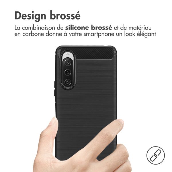 imoshion Coque Brushed Sony Xperia 10 V - Noir