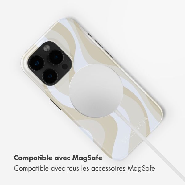 Selencia Coque arrière Vivid avec MagSafe Apple iPhone 15 Pro - Desert Waves Beige
