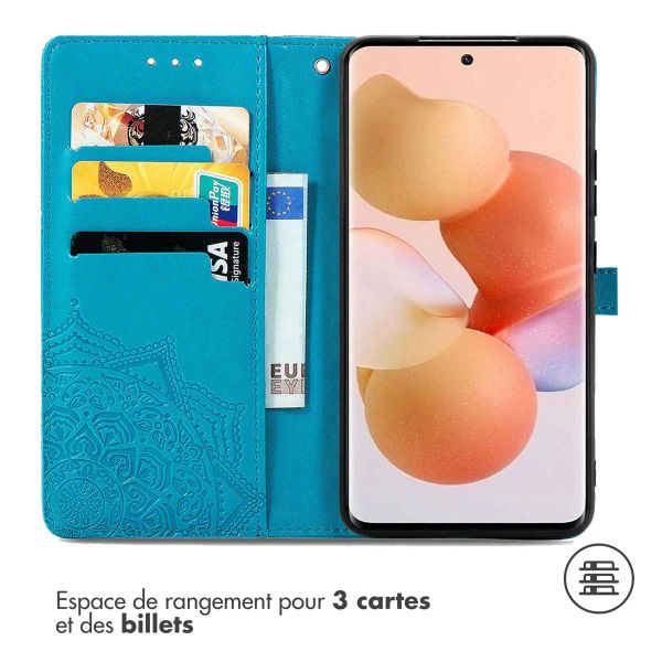 imoshion Etui de téléphone portefeuille Mandala Xiaomi 12T (Pro) - Turquoise