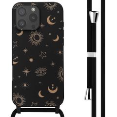 imoshion Coque design en silicone avec cordon Apple iPhone 16 Pro Max - Sky Black