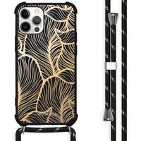 imoshion Coque Design avec cordon iPhone 12 Pro Max - Golden Leaves