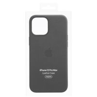 Apple Coque Leather MagSafe iPhone 12 Pro Max - Black