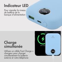 imoshion Batterie externe MagSafe 10.000 mAh - Batterie externe sans fil - Bleu ciel