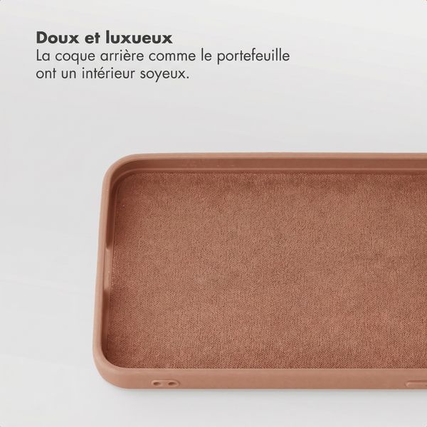 Selencia Étui portefeuille amovible Olyn avec MagSafe Samsung Galaxy A37 (5G) - Marron