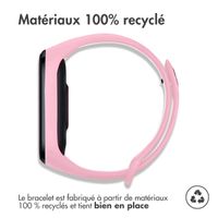 imoshion Bracelet sportif en silicone Xiaomi Mi Band 3 / 4 - Rose / Blanc