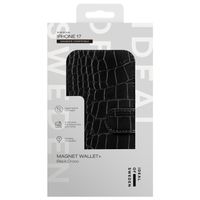 iDeal of Sweden Magnet Wallet+ Étui portefeuille Apple iPhone 17 - Black Croco