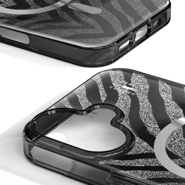 iDeal of Sweden Coque MagSafe transparente limitée Apple iPhone 16 - Zebra Mystique