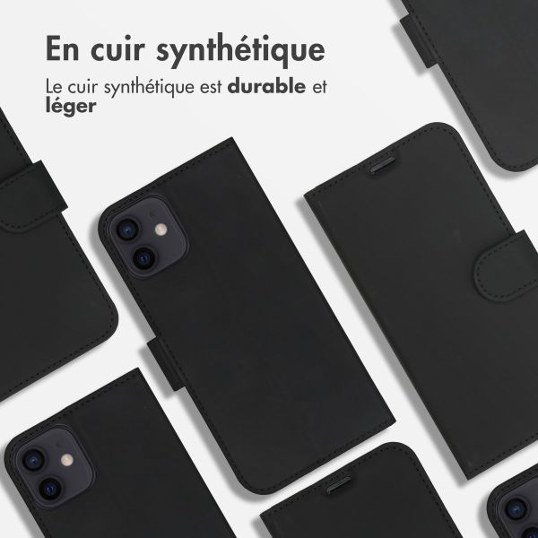Accezz Étui de télephone Wallet Apple iPhone 12 (Pro) - Noir