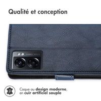 imoshion Étui de téléphone portefeuille Luxe Oppo A77 - Bleu foncé