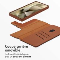 Accezz Étui de téléphone portefeuille en cuir 2-en-1 avec MagSafe Samsung Galaxy S25 Ultra - Sienna Brown