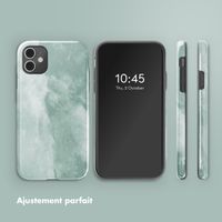 Selencia Coque arrière Vivid Apple iPhone 11 - Marble Grayed Jade