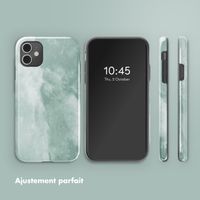 Selencia Coque arrière Vivid Tough iPhone 11 - Marble Grayed Jade