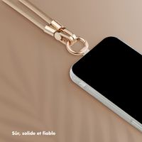 Selencia Ensemble de cordons pour téléphone avec perles et coquillages - Beige