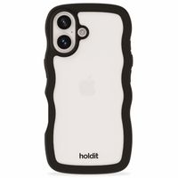 Holdit Coque Wavy Apple iPhone 16 Plus - Black / Transparent