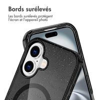 imoshion Coque Pailletée avec MagSafe Apple iPhone 16 - Glitter Noir