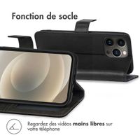 imoshion Étui de télephone portefeuille de luxe Apple iPhone 13 Pro - Noir