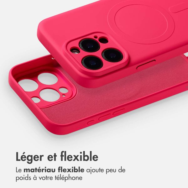 imoshion Coque Couleur avec MagSafe Apple iPhone 15 Pro Max - Neon Pink