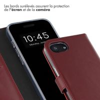 Selencia Étui portefeuille en cuir véritable Apple iPhone 17e / 16e - Burgundy