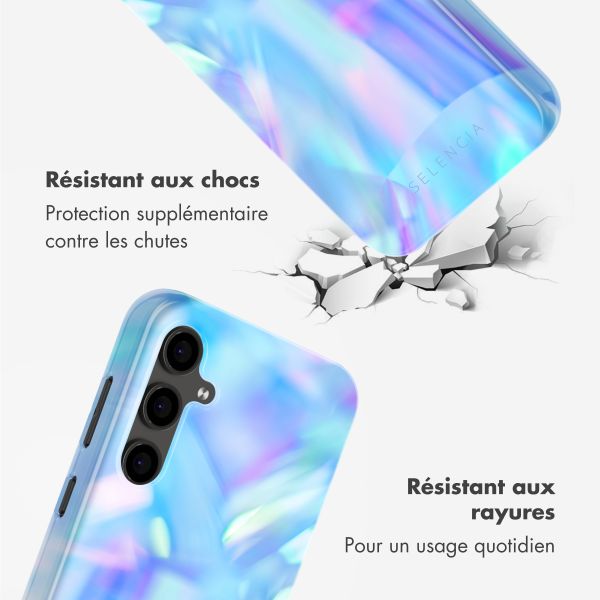 Selencia Coque arrière Vivid Samsung Galaxy S24 FE - Holographic Blue Dream