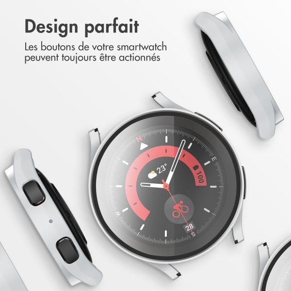 imoshion Coque rigide à couverture complète Samsung Galaxy Watch 5 40 mm - Argent