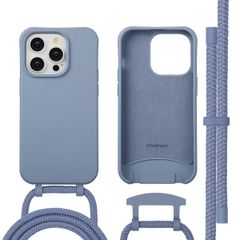 imoshion Coque arrière Color avec cordon amovible et MagSafe Apple iPhone 14 Pro - Ash Blue