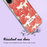 Coque personnalisée avec des fleurs iPhone 16 - Transparent