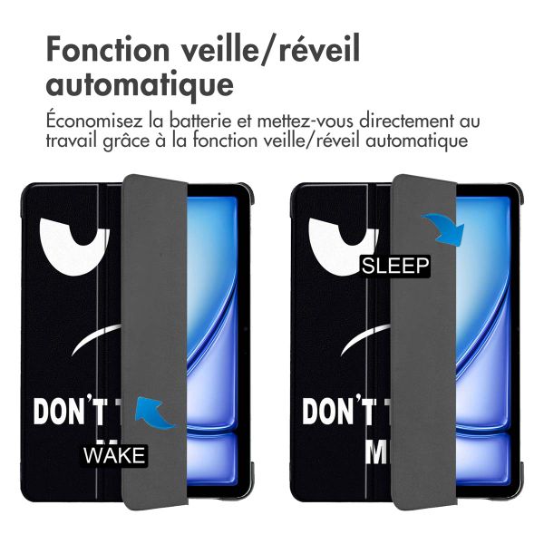 imoshion Coque tablette Design Trifold Apple iPad Air 13 pouces (2025) M3 / (2024) M2 - Don't touch