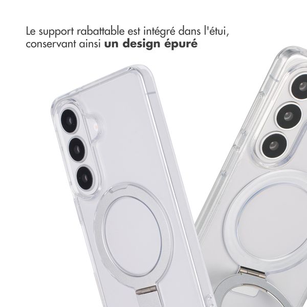 Accezz Coque Ring Stand avec MagSafe Samsung Galaxy S26 - Transparent