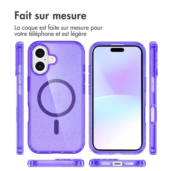 imoshion Coque Pailletée avec MagSafe Apple iPhone 17 - Violet