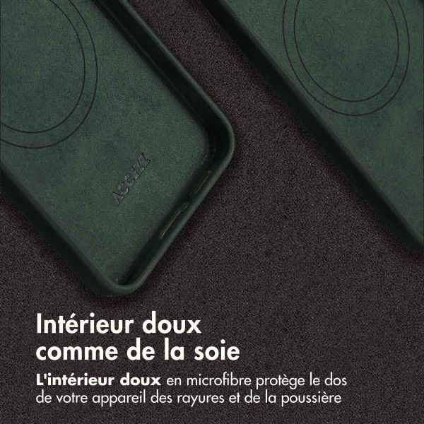 Accezz Coque MagSafe en cuir vintage Samsung Galaxy S24 / S25 - Smokey Green