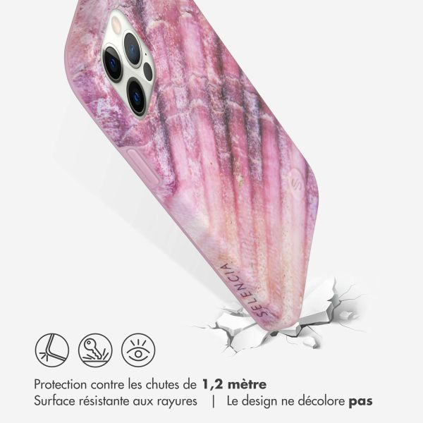 Selencia Aurora Coque Fashion iPhone 12 (Pro) - ﻿Coque durable - 100 % recyclée - Ocean Shell Purple