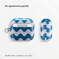 Selencia Coque Vivid  Apple Airpods 4 - Wave Vibes Classic Blue