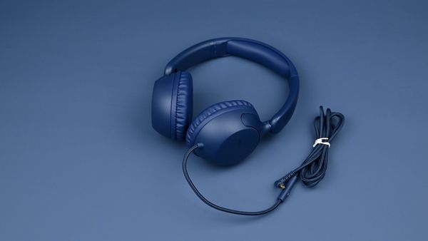 imoshion Casque filaires pour enfants - Câble AUX - Limiteur de décibels - Denim Blue