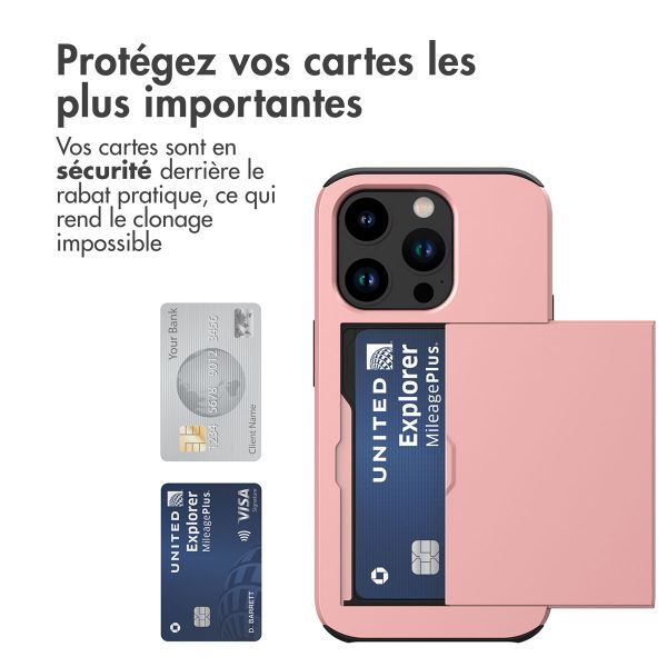 imoshion Coque arrière avec porte-cartes Apple iPhone 15 Pro - Rose Doré