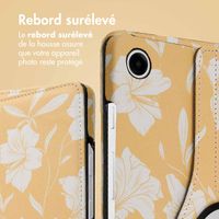 imoshion Coque tablette Design rotatif à 360° Samsung Galaxy Tab A9 Plus - Yellow Flowers
