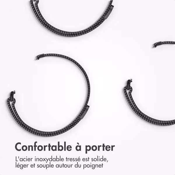 imoshion Bracelet magnétique milanais Xiaomi Smart Band 9 / 8 Pro / Redmi Watch 6 / 5 / 4 - Noir