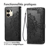 imoshion Etui de téléphone portefeuille Mandala Oppo Reno 9 / Reno 9 Pro (5G) - Noir