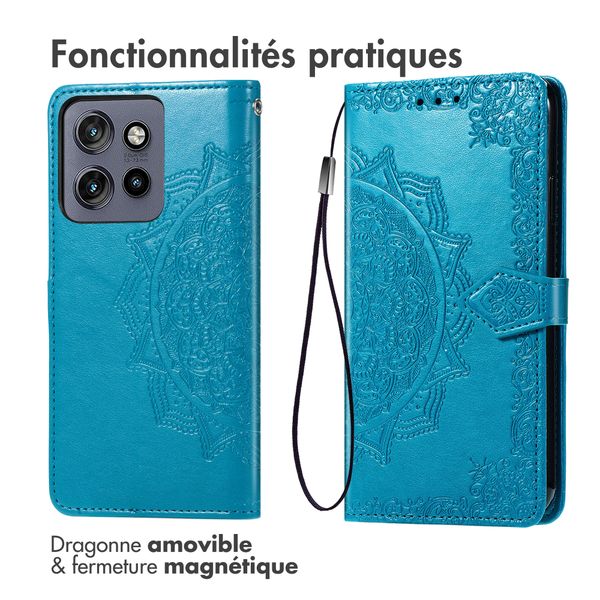 imoshion Etui de télephone Mandala Motorola Edge 60 Neo - Turquoise