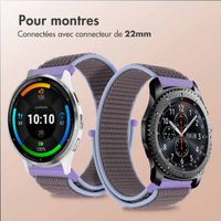 imoshion Bracelet en nylon avec fermeture velcro - Connexion universelle 22 mm - Violet