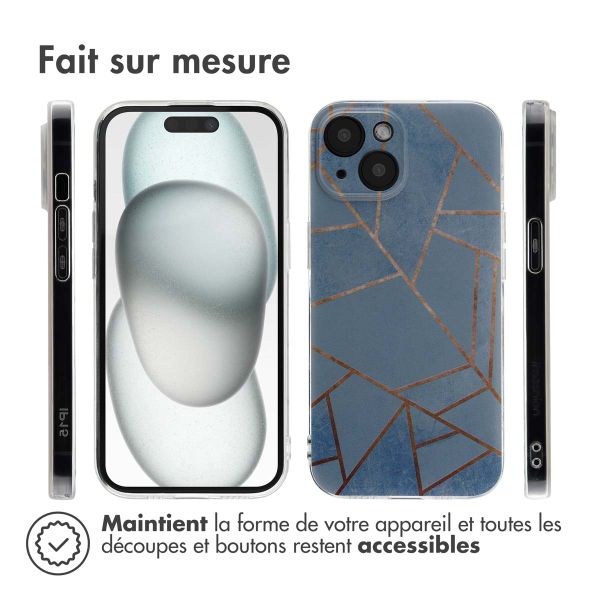 imoshion Coque Design Apple iPhone 15 - Blue Graphic