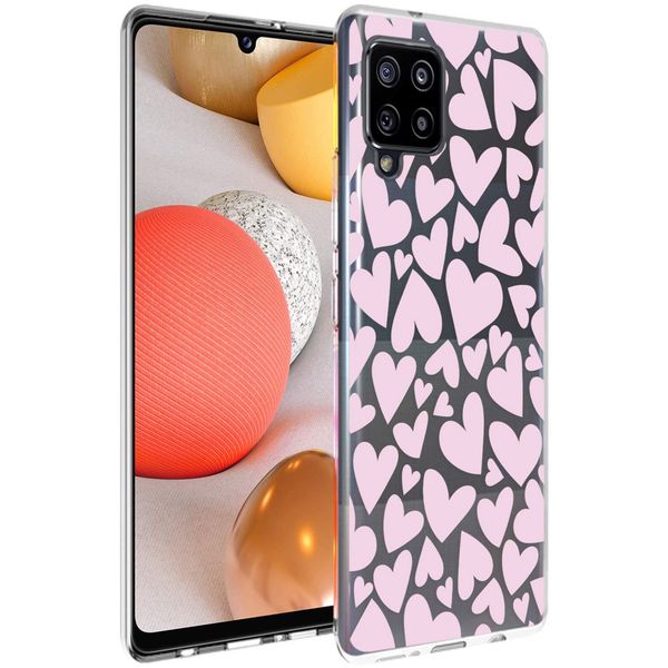 imoshion Coque Design Samsung Galaxy A42 - Cœurs - Rose